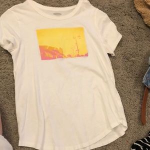 white t-shirt with graphic